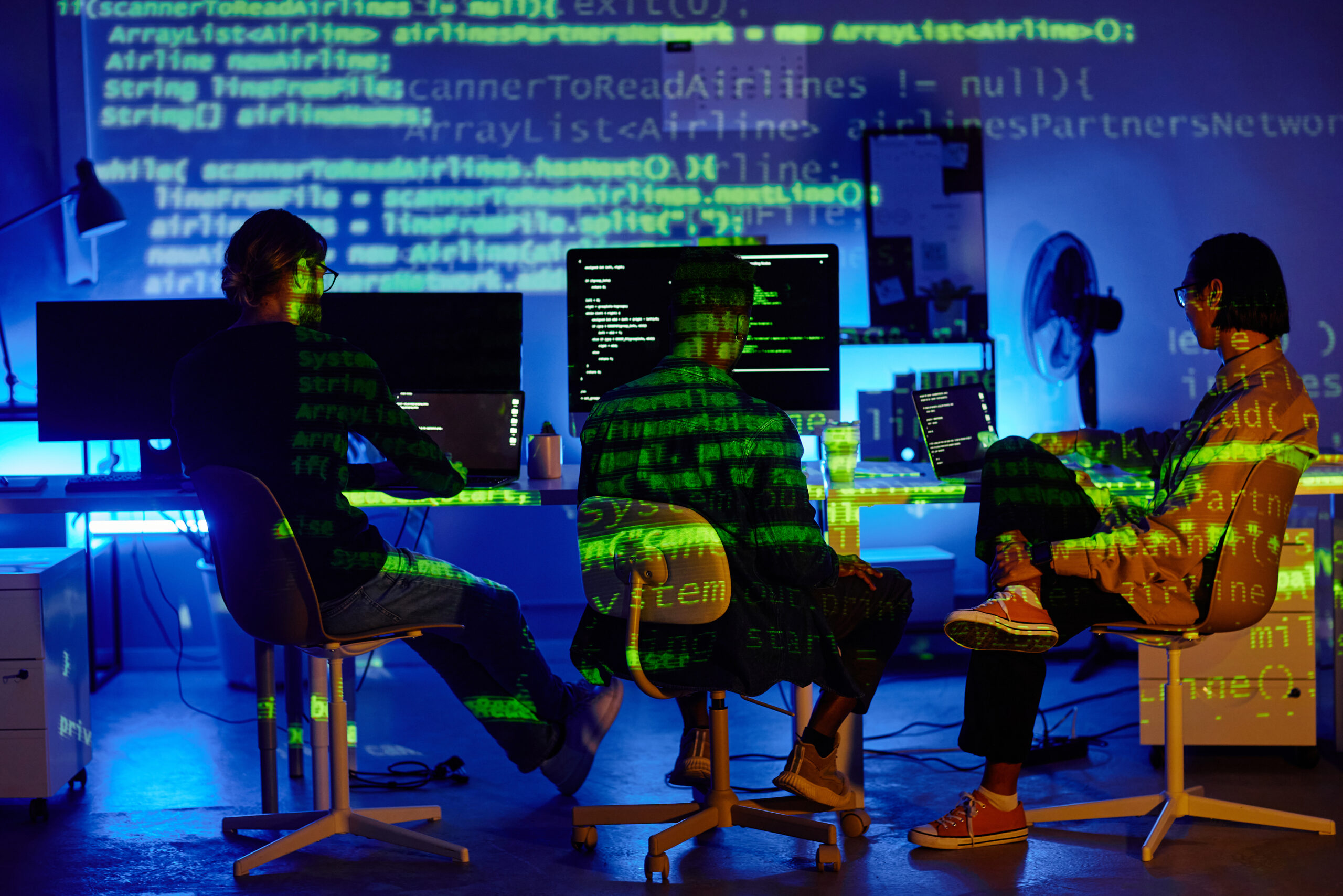 Ethical hackers running an adversary simulation to test organizational defenses.