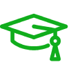 Icon representing cybersecurity for schools and universities