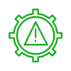 Exclamation point icon representing DDoS threats in casino cybersecurity services