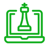 Cybersecurity strategy and resilience icon for risk management, vulnerability scanning, and incident response.